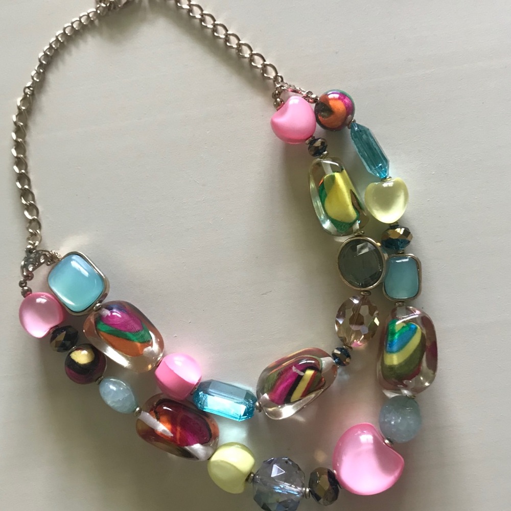 Retro Colorful Stone Necklace